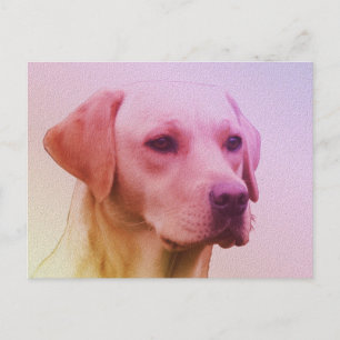 Labrador Retriever Dog Watercolor Portrait 01 Postcard