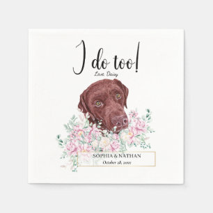 Labrador Retriever Dog Wedding Cocktail Napkins