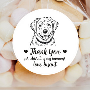 Labrador Retriever Dog Wedding Favour Stickers
