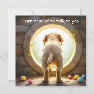 Labrador retriever dog - with Family Name Holiday Card