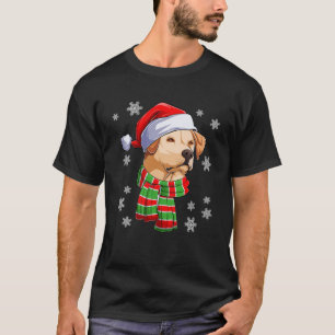 Labrador Retriever Dog With Scarf and Santa Hat Ch T-Shirt