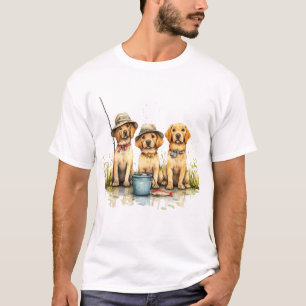 Labrador Retriever Dogs Fishing T-Shirt
