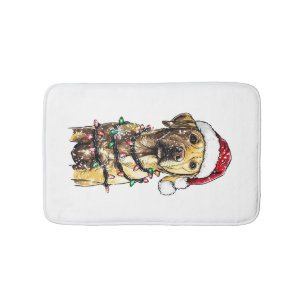 Labrador Retriever Dogs Tree Christmas Sweater Xma Bath Mat