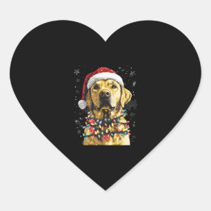 Labrador Retriever Dogs Tree Christmas Sweater Xma Heart Sticker