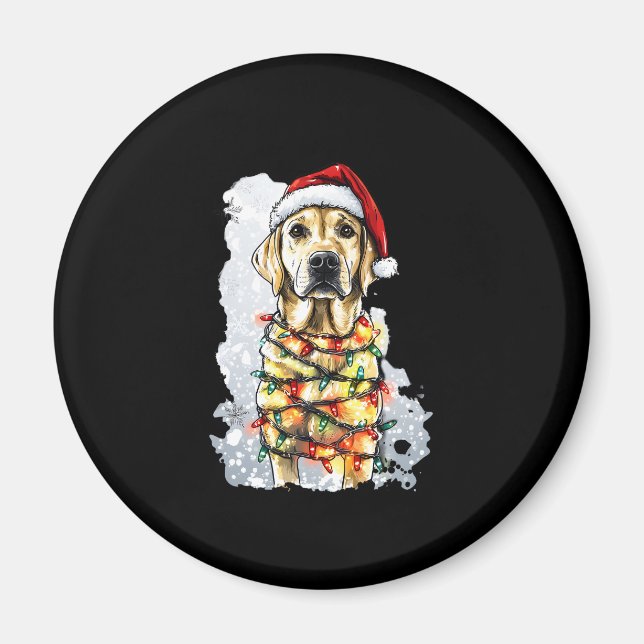 Labrador Retriever Dogs Tree Christmas Sweater Xma Magnet (Front)
