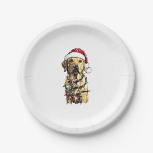 Labrador Retriever Dogs Tree Christmas Sweater Xma Paper Plate