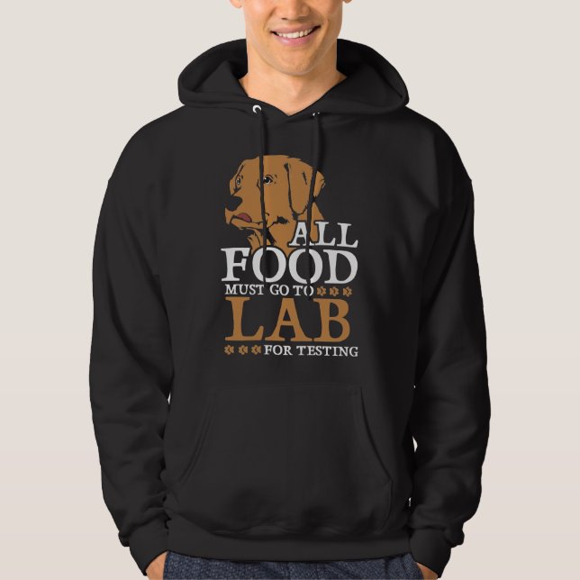 Labrador Retriever For Testing Relaxed Fit Hoodie (Front)