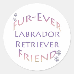 Labrador Retriever Furever Classic Round Sticker