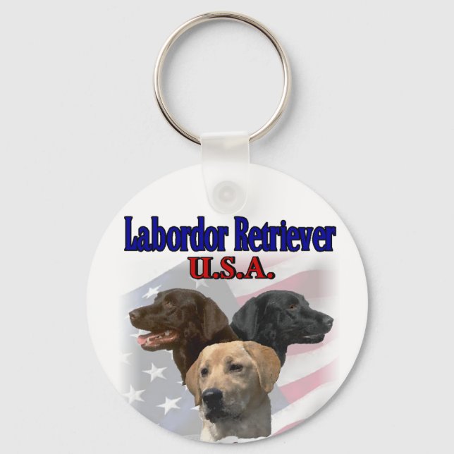 Labrador Retriever Gifts Key Ring (Front)
