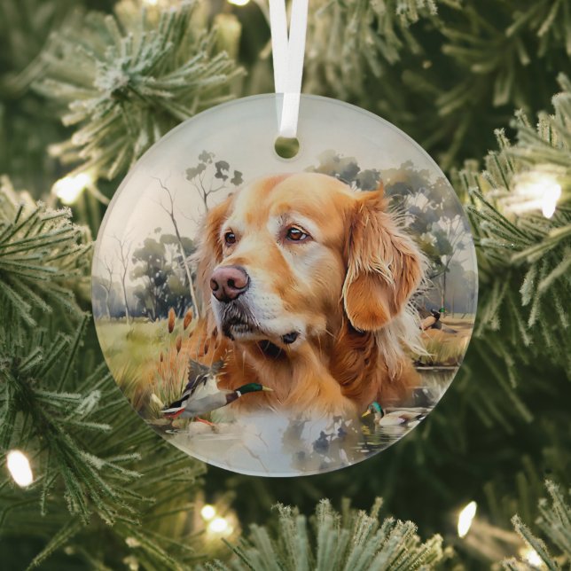 Labrador Retriever  Glass Tree Decoration (Insitu)