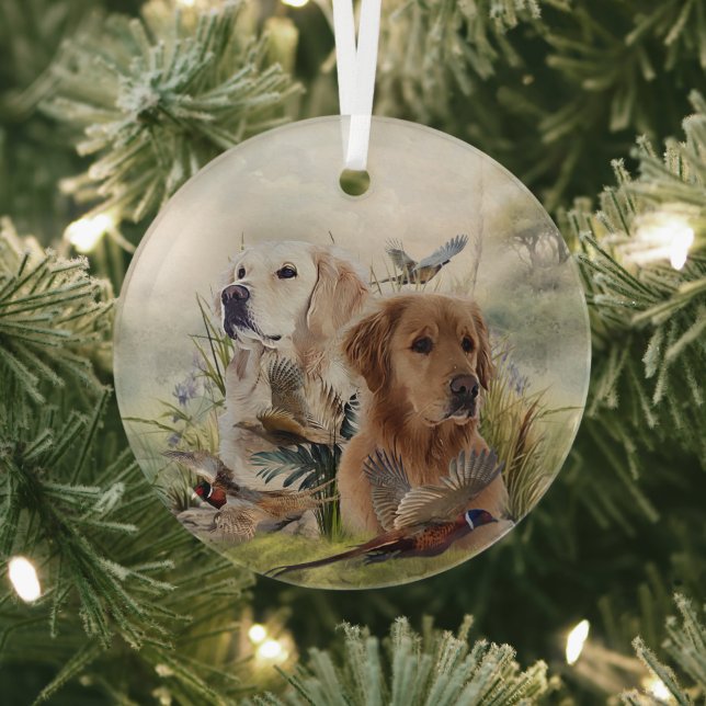 Labrador Retriever  Glass Tree Decoration (Insitu)