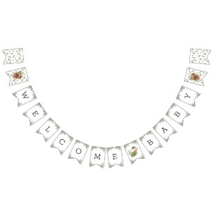 Labrador Retriever Greenery Baby Shower Puppy Bunting