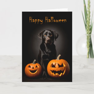 Labrador Retriever Halloween Card