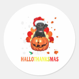 labrador retriever Halloween-Christmas Classic Round Sticker