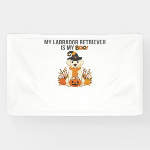 Labrador Retriever Halloween Dog  Funny Spooky Boo Banner