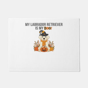 Labrador Retriever Halloween Dog  Funny Spooky Boo Doormat