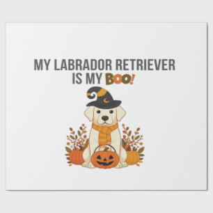 Labrador Retriever Halloween Dog Funny Spooky Boo Wrapping Paper