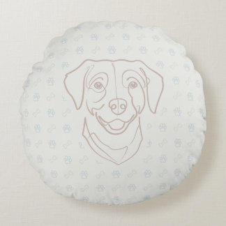 Labrador Retriever. Happiness Edition! Round Cushion