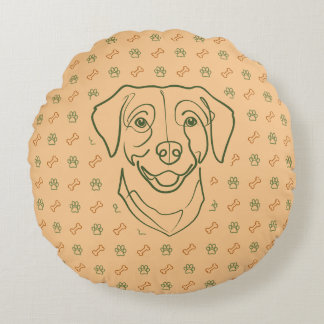 Labrador Retriever. Happiness Edition! Round Cushion