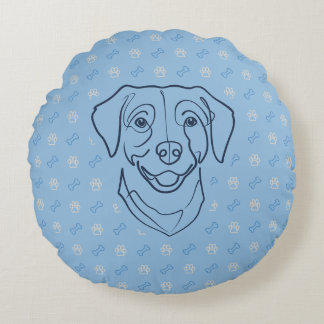 Labrador Retriever. Happiness Edition! Round Cushion