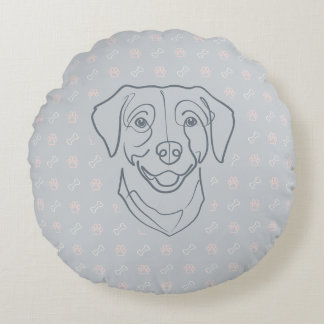 Labrador Retriever. Happiness Edition! Round Cushion