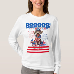 Labrador Retriever Happy 4Th Of July Independence T-Shirt