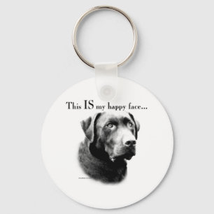 Labrador Retriever Happy Face Key Ring