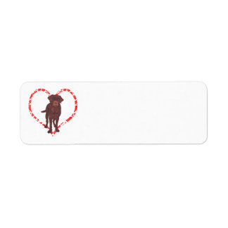 LABRADOR RETRIEVER HEART RETURN ADDRESS LABEL