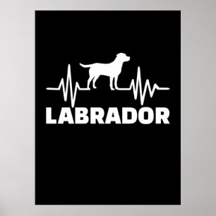 Labrador Retriever Heartbeat Poster