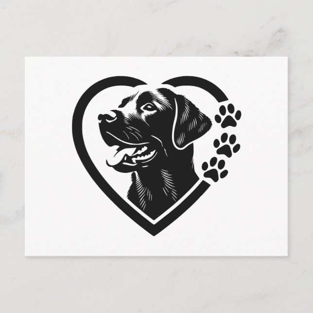 Labrador Retriever  Holiday Postcard (Front)