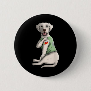 Labrador Retriever I Love Mum Tattoo Dog Funny Mot 6 Cm Round Badge
