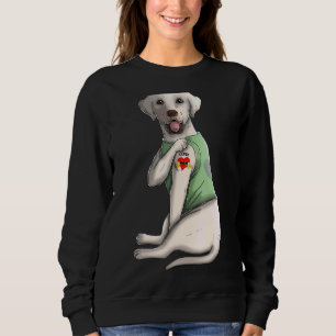 Labrador Retriever I Love Mum Tattoo Dog Mother's Sweatshirt