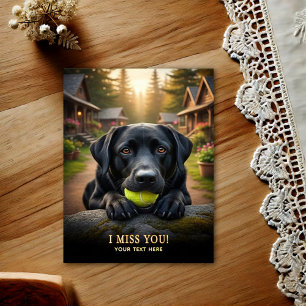 Labrador Retriever I Miss You Postcard