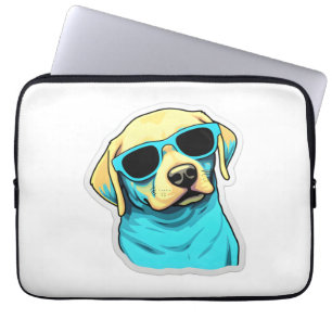 Labrador Retriever in Cool Sunglasses Classic T-Sh Laptop Sleeve