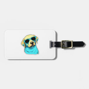 Labrador Retriever in Cool Sunglasses Classic T-Sh Luggage Tag