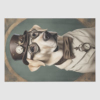 Labrador Retriever in Steampunk style decoupage