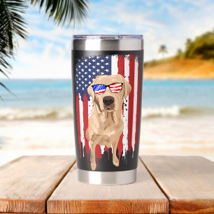 Labrador Retriever Independence Day 4th July USA F Insulated Tumbler