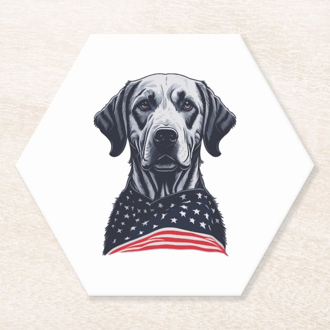 labrador retriever Independence Day Paper Coaster (Front)