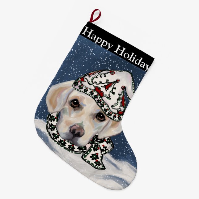 Labrador retriever  large christmas stocking (Front (Hanging))