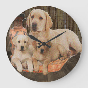 Labrador retriever large clock