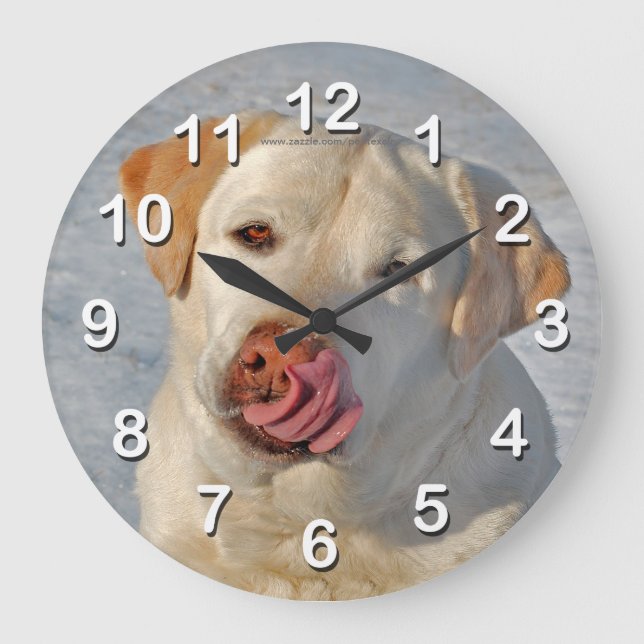 Labrador Retriever Large Clock (Front)