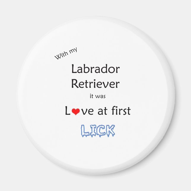 Labrador Retriever Lick Design Magnet (Front)