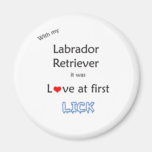 Labrador Retriever Love at First Lick - Magnet (Front)