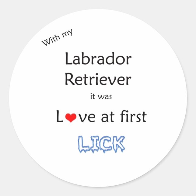 Labrador Retriever Love at First Lick - Sticker (Front)