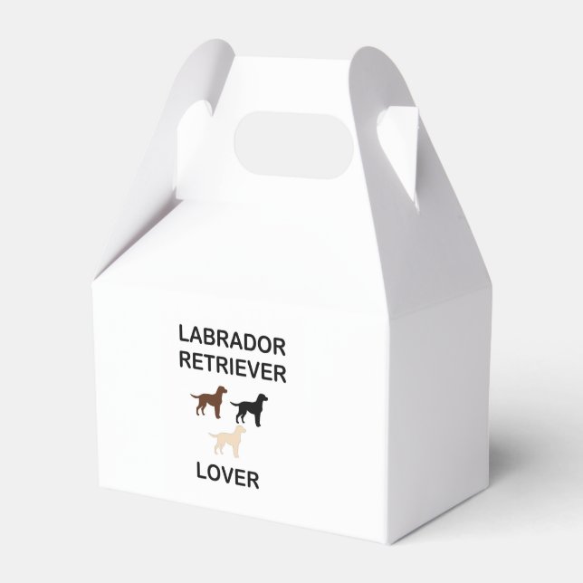 labrador retriever lover all colours silhouettes  favour box (Front Side)