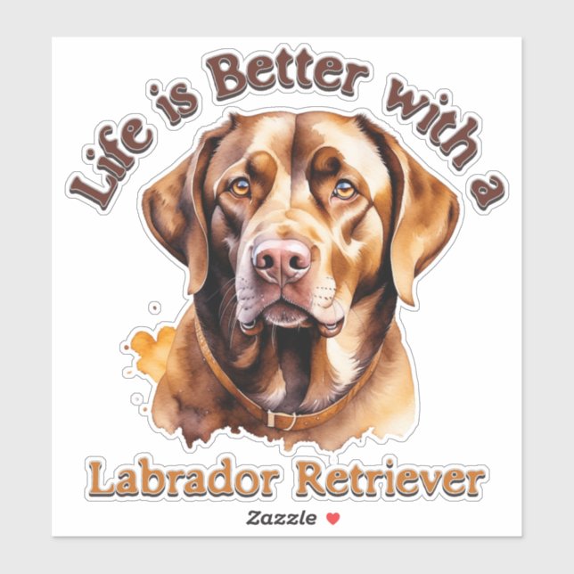Labrador Retriever Lover bumper sticker decal (Sheet)