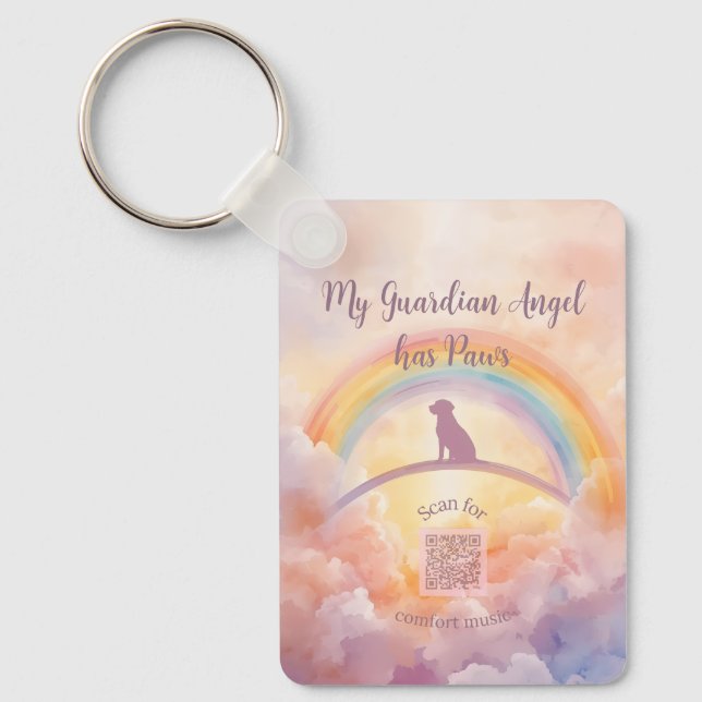 Labrador Retriever Memorial Keychain – Rainbow (Front)