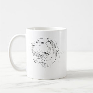 Labrador Retriever Mug, Dog Line Art Coffee Mug