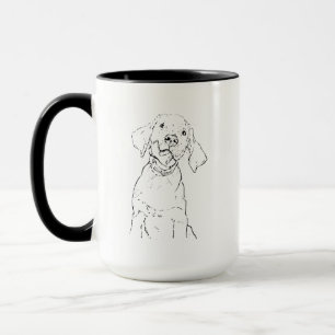 Labrador Retriever Mug, Ink Dog Mom Coffee Cup