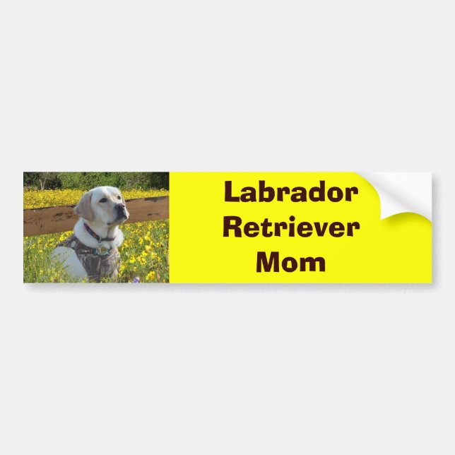 Labrador Retriever Mum Bumper Sticker (Front)